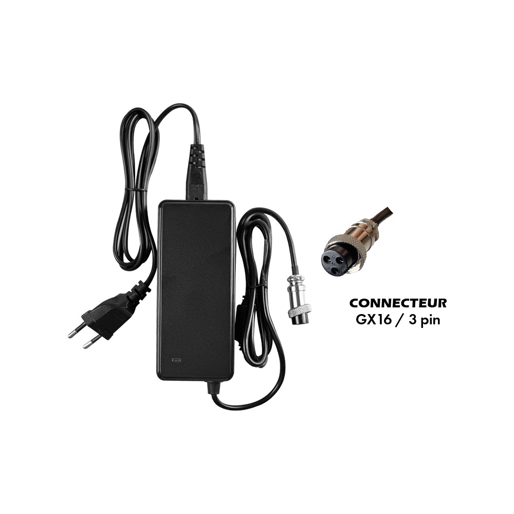 PACK Chargeur 36V ➡️ 42V / 2A (connecteur XLR)